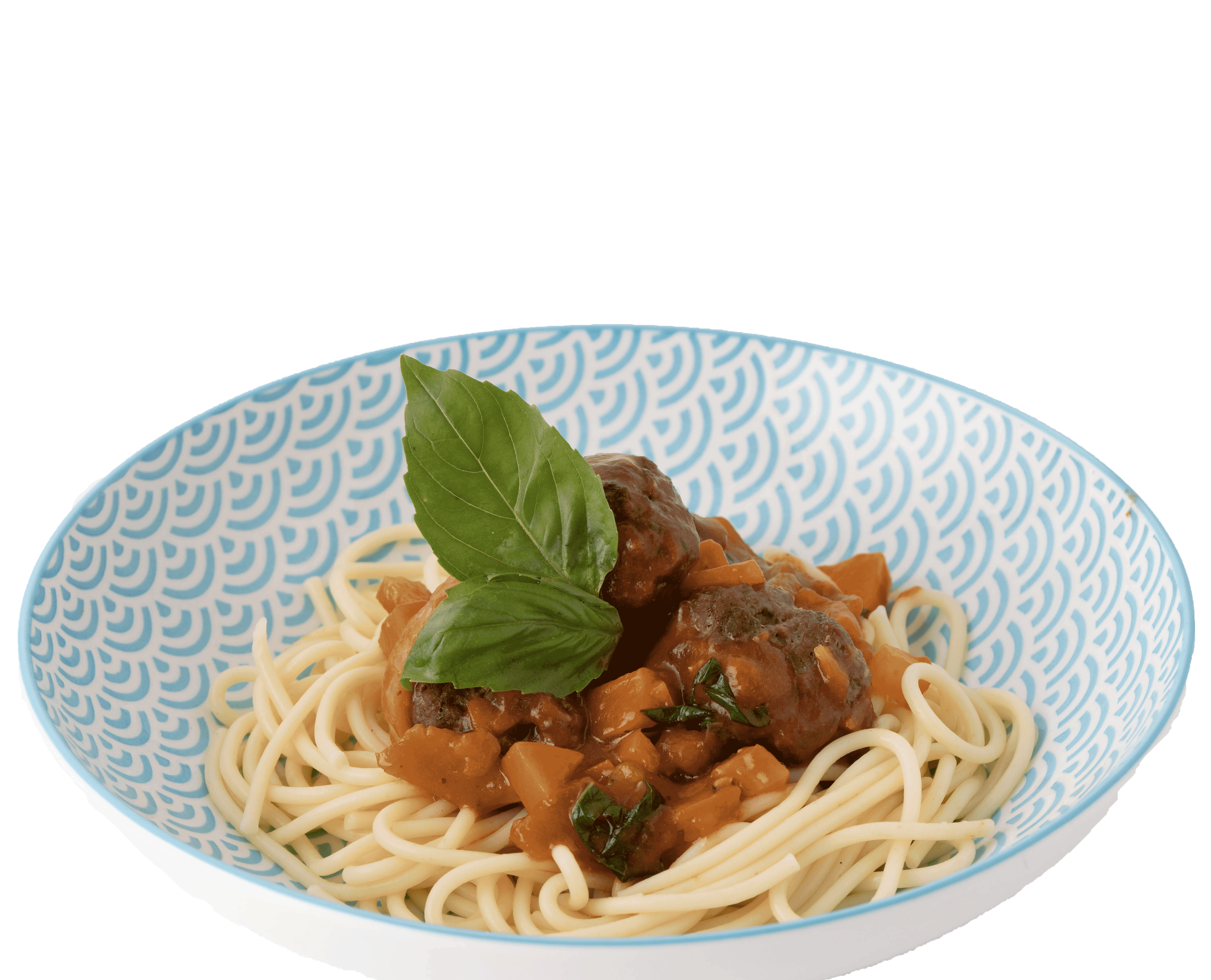 Low Tomato Bolognese Sauce with Meatballs