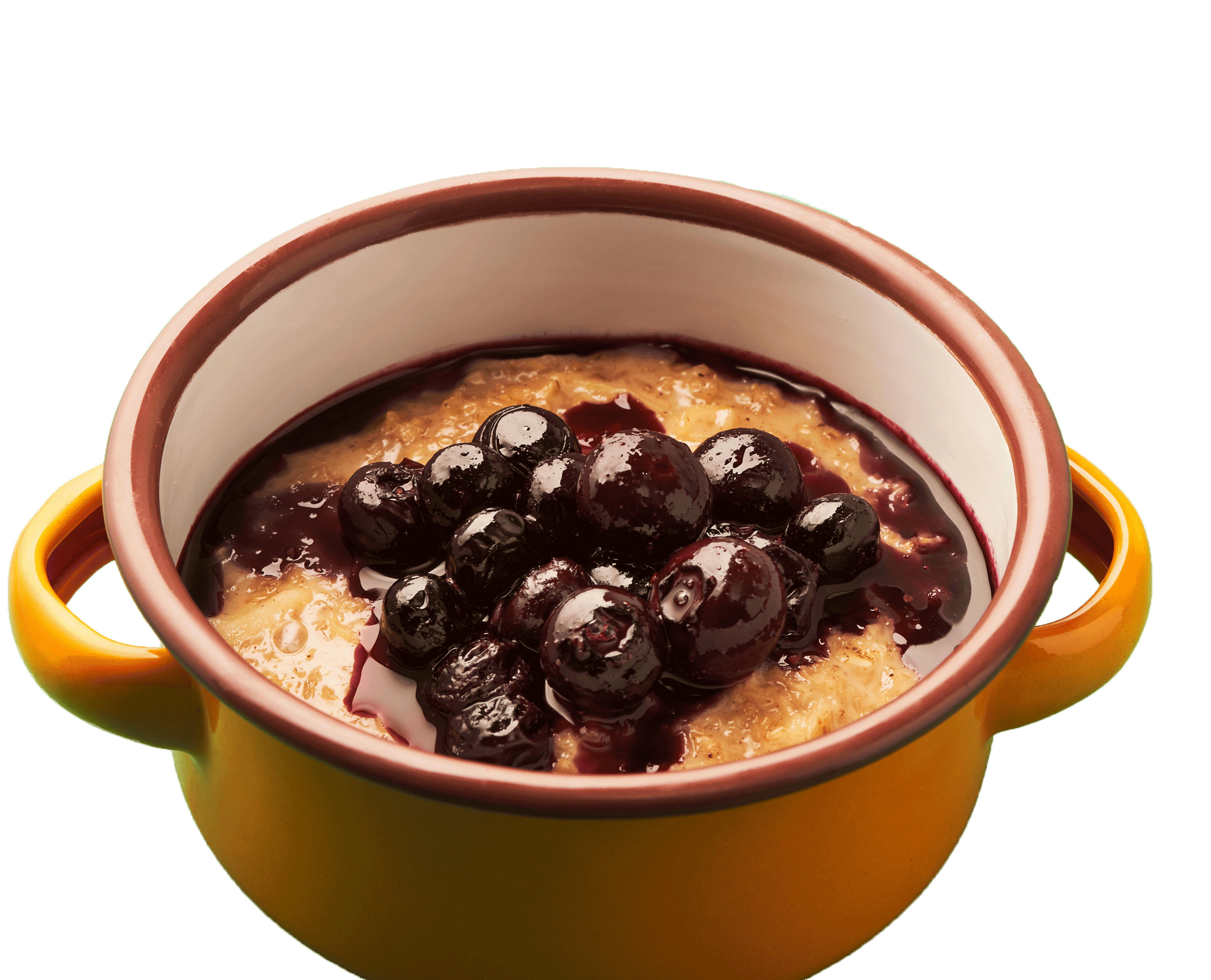 Apple Porridge With Blueberry Compote